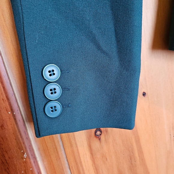 NWT Green New York & Company Stretch Button‎ Up Peak Lapel Blazer Size O - Picture 3 of 8